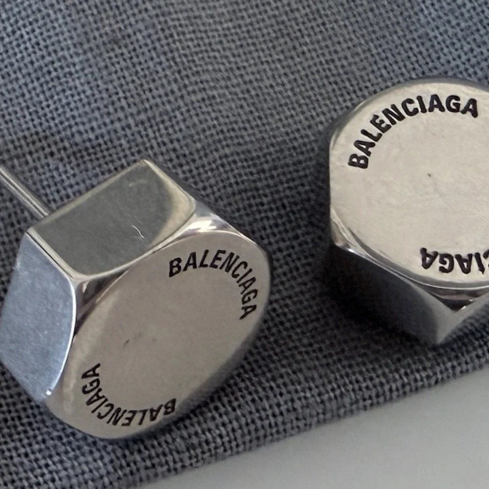 Balenciaga Barbell Stainless Steel stud earring,‎ single ear